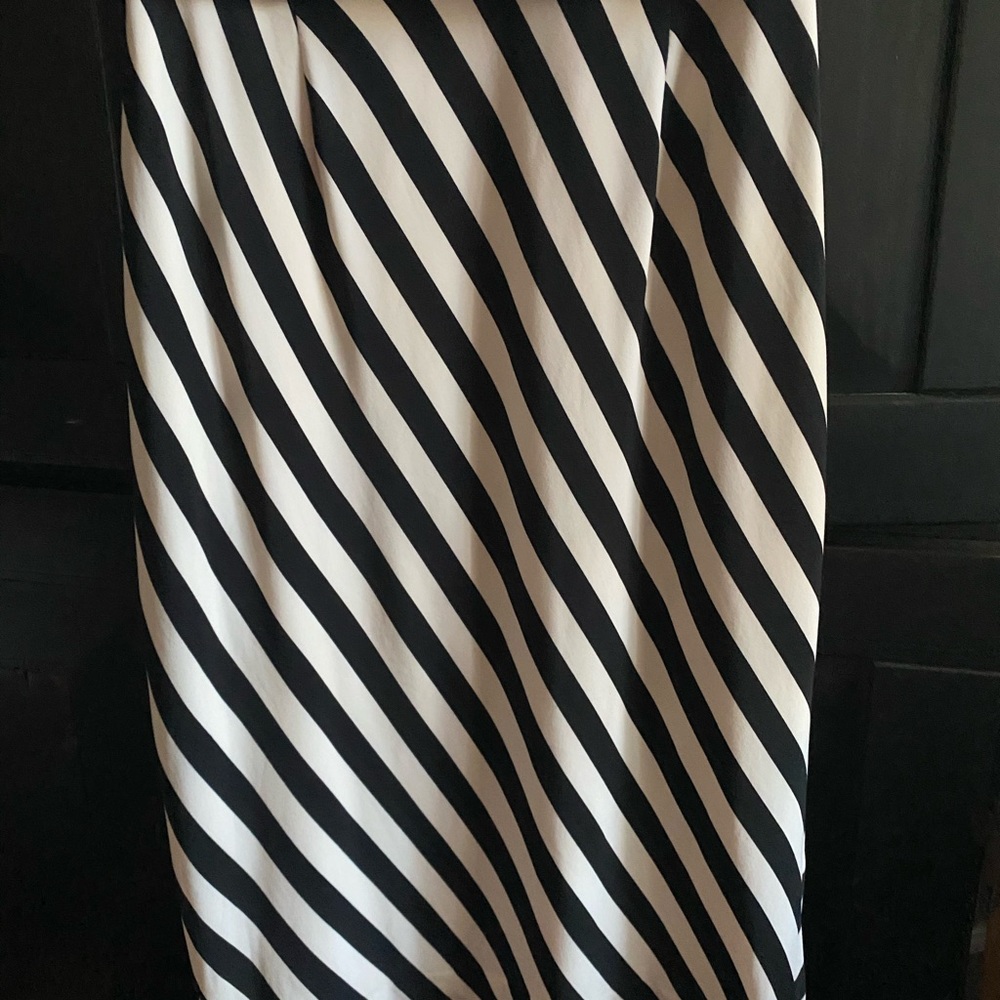 RALPH LAUREN CLASSIC BLACK & WHITE STRIPE BUSINESS CASUAL COCKTAIL DRESS SIZE 2 - Picture 6 of 7